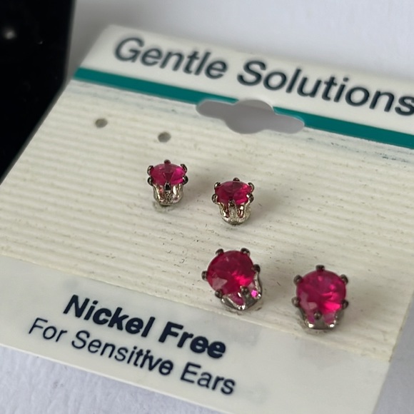 🌻 Bundle of White and Red Vintage Earrings sensitive ears - Picture 2 of 4